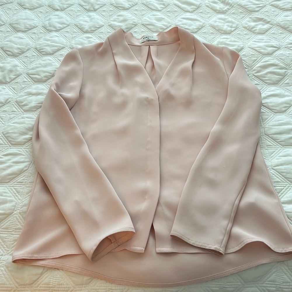 Blush Babaton Aritzia Blouse
